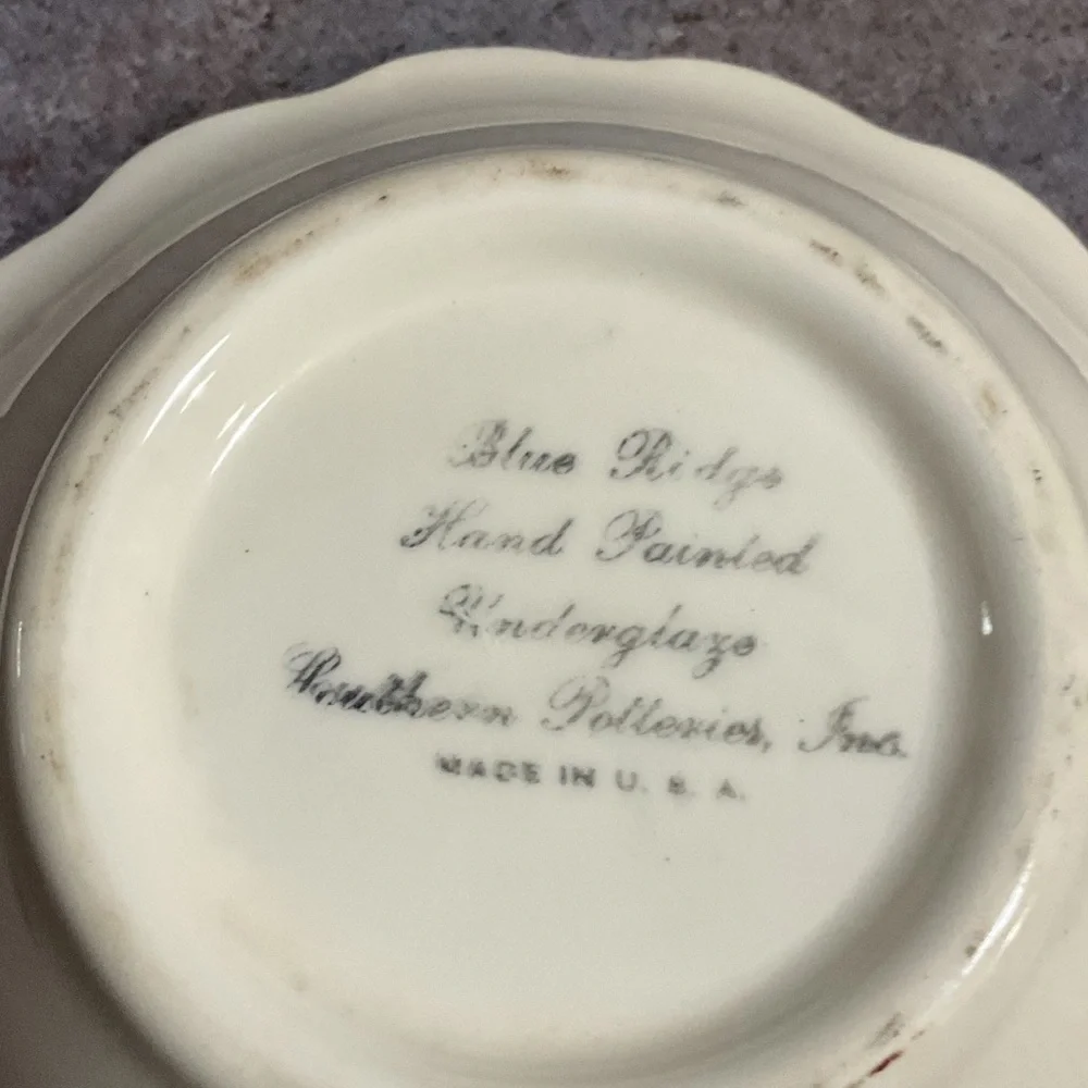 Decorative Cream and Red Fruit Bowl